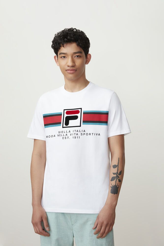 Fila T-Shirt Herre Hvide Mercedes EAT-758036